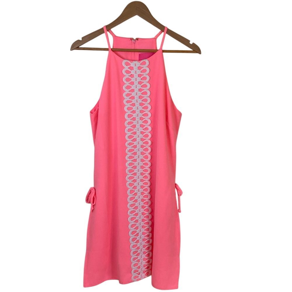 Lily Pultizer Womens Pearl Romper Dress 001559 Pink Size 8 Summer Beach